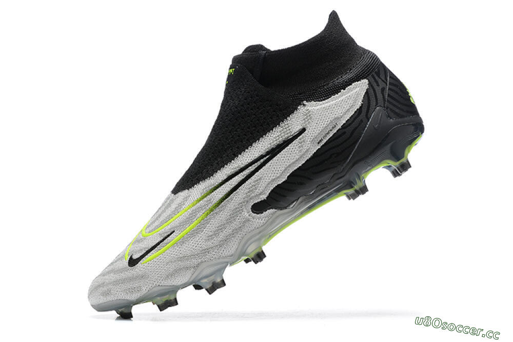 Men's Nike Phantom GX Elite DF FG Firm Ground High-Tops Football Boots - Grey/Black/Yellow 8