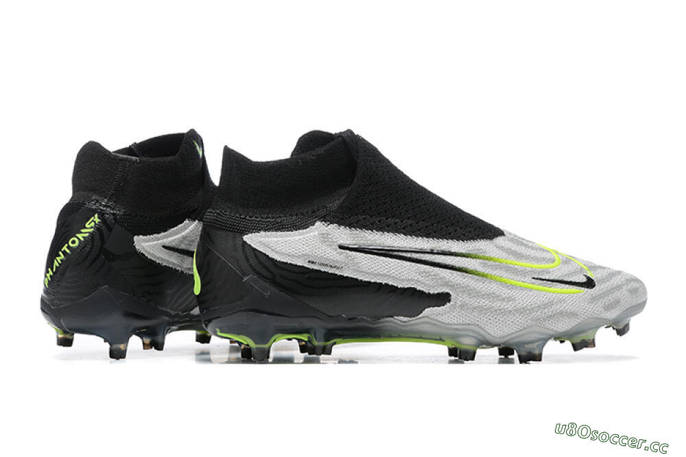 Men's Nike Phantom GX Elite DF FG Firm Ground High-Tops Football Boots - Grey/Black/Yellow 9