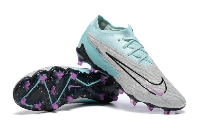 Men's Nike Phantom GX Elite FG Firm Ground Low-Tops Football Boots - Grey/Blue/Black