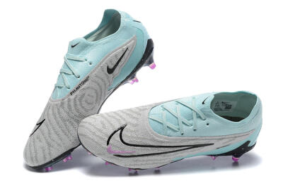 Men's Nike Phantom GX Elite FG Firm Ground Low-Tops Football Boots - Grey/Blue/Black