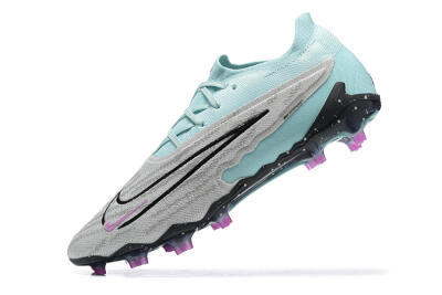 Men's Nike Phantom GX Elite FG Firm Ground Low-Tops Football Boots - Grey/Blue/Black