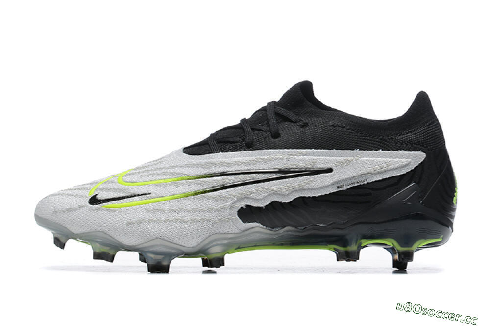 Men's Nike Phantom GX Elite FG Firm Ground Low-Tops Football Boots - Grey/Black/Yellow 0