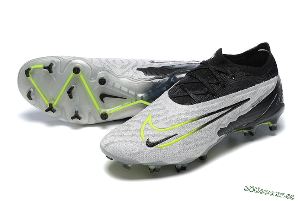 Men's Nike Phantom GX Elite FG Firm Ground Low-Tops Football Boots - Grey/Black/Yellow 3