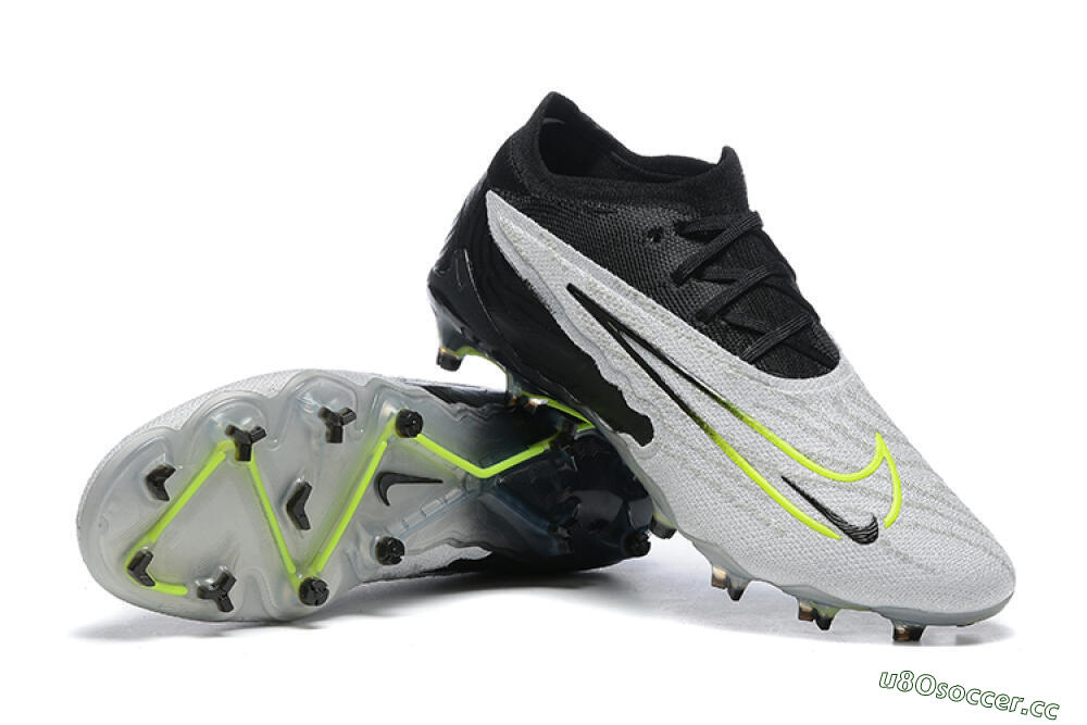 Men's Nike Phantom GX Elite FG Firm Ground Low-Tops Football Boots - Grey/Black/Yellow 4