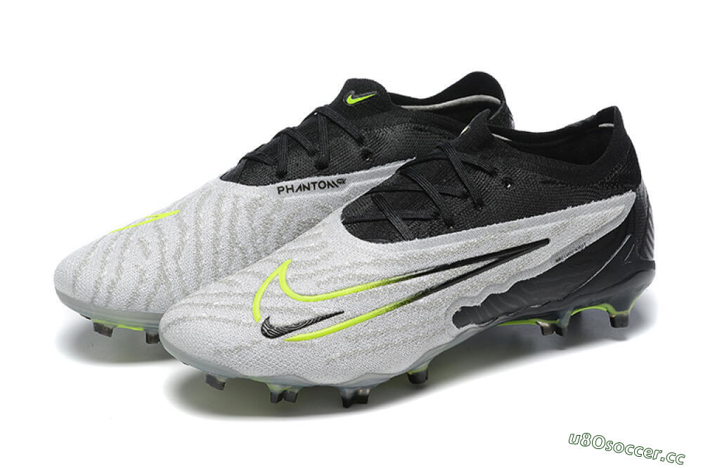 Men's Nike Phantom GX Elite FG Firm Ground Low-Tops Football Boots - Grey/Black/Yellow 5