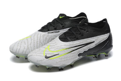Men's Nike Phantom GX Elite FG Firm Ground Low-Tops Football Boots - Grey/Black/Yellow