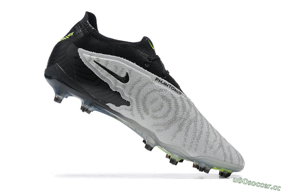 Men's Nike Phantom GX Elite FG Firm Ground Low-Tops Football Boots - Grey/Black/Yellow 7
