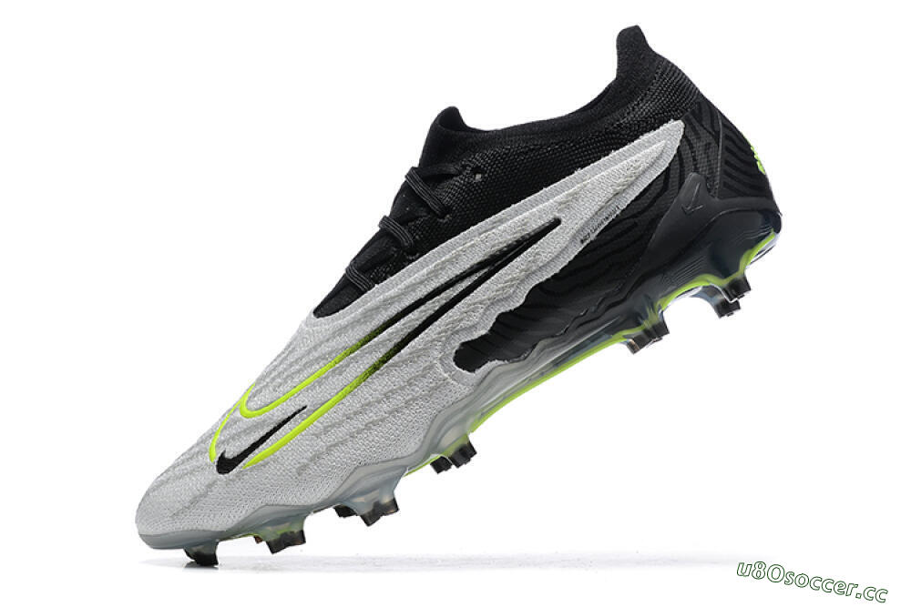 Men's Nike Phantom GX Elite FG Firm Ground Low-Tops Football Boots - Grey/Black/Yellow 8