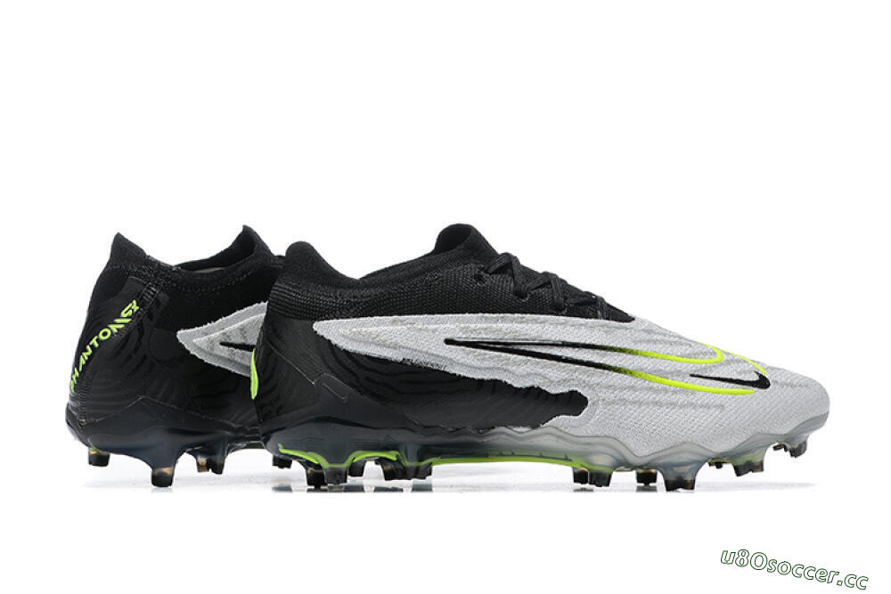 Men's Nike Phantom GX Elite FG Firm Ground Low-Tops Football Boots - Grey/Black/Yellow 9