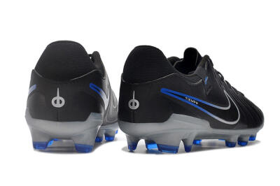 Men's Nike Tiempo Legend 10 Academy FG Firm Ground Low-Tops Football Boots - Black/White/Blue