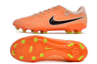 Men's Nike Tiempo Legend 10 Academy FG Firm Ground Low-Tops Football Boots - Pink/Black/Orange