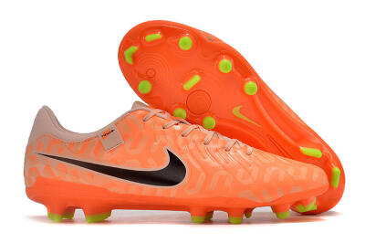Men's Nike Tiempo Legend 10 Academy FG Firm Ground Low-Tops Football Boots - Pink/Black/Orange