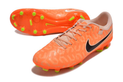 Men's Nike Tiempo Legend 10 Academy FG Firm Ground Low-Tops Football Boots - Pink/Black/Orange