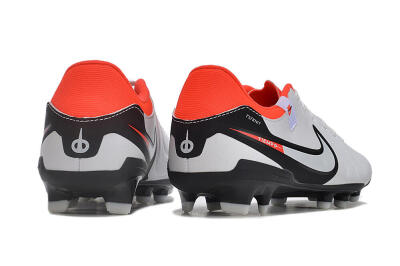 Men's Nike Tiempo Legend 10 Academy FG Firm Ground Low-Tops Football Boots - White/Black/Red