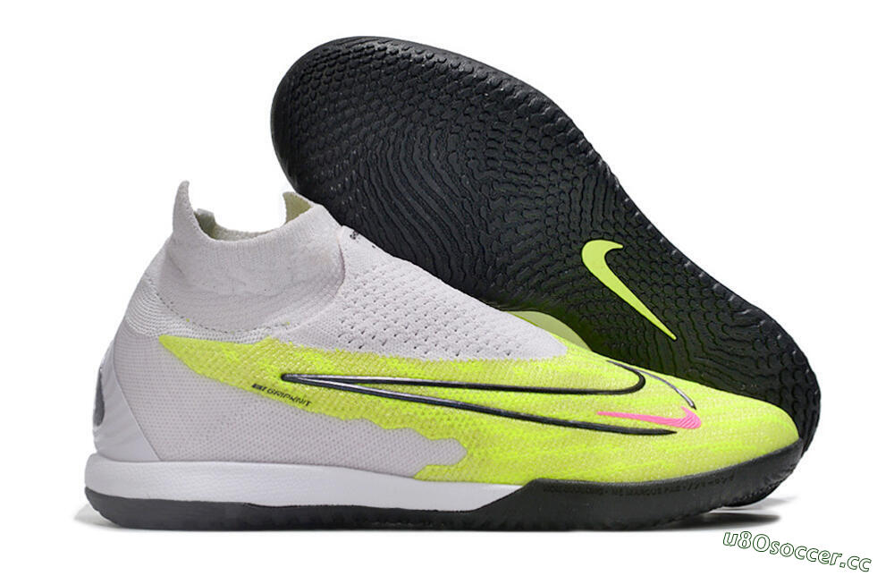 Men's Nike Phantom GX Elite DF IC Indoor & Futsal High-Tops Football Shoes - Yellow/Grey/Red/Black 2