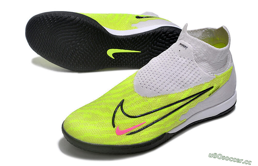 Men's Nike Phantom GX Elite DF IC Indoor & Futsal High-Tops Football Shoes - Yellow/Grey/Red/Black 3