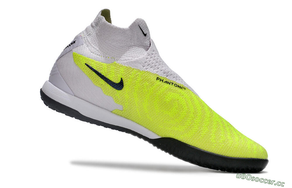 Men's Nike Phantom GX Elite DF IC Indoor & Futsal High-Tops Football Shoes - Yellow/Grey/Red/Black 4