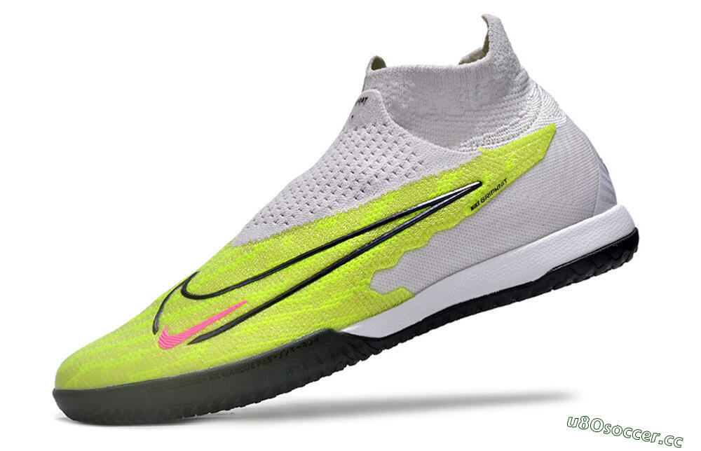 Men's Nike Phantom GX Elite DF IC Indoor & Futsal High-Tops Football Shoes - Yellow/Grey/Red/Black 5