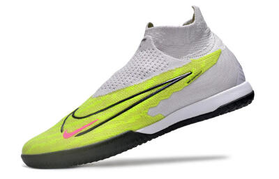 Men's Nike Phantom GX Elite DF IC Indoor & Futsal High-Tops Football Shoes - Yellow/Grey/Red/Black
