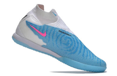 Men's Nike Phantom GX Elite DF IC Indoor & Futsal High-Tops Football Shoes - Blue/White/Pink