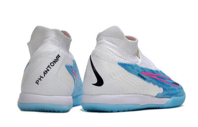 Men's Nike Phantom GX Elite DF IC Indoor & Futsal High-Tops Football Shoes - Blue/White/Pink