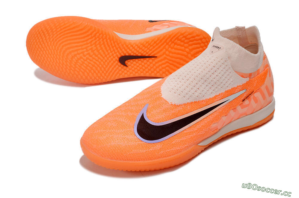 Men's Nike Phantom GX Elite DF IC Indoor & Futsal High-Tops Football Shoes - Pink/Black/Purple 3