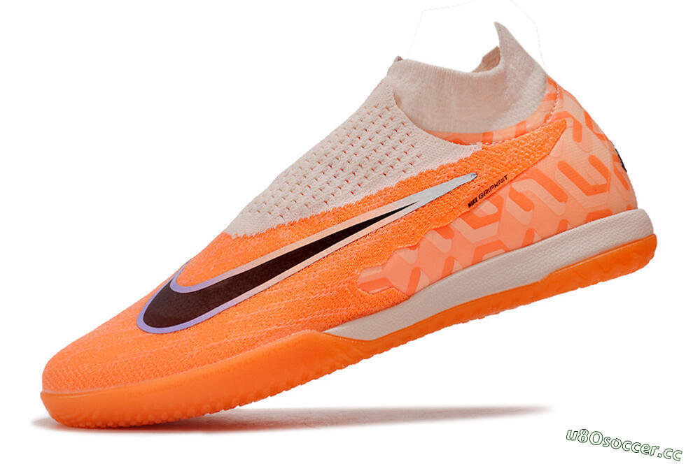 Men's Nike Phantom GX Elite DF IC Indoor & Futsal High-Tops Football Shoes - Pink/Black/Purple 5