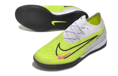 Men's Nike Phantom GX Elite IC Indoor & Futsal Low-Tops Football Shoes - Yellow/Grey/Red/Black
