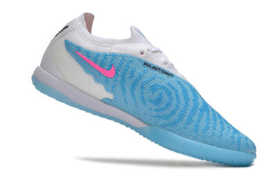 Men's Nike Phantom GX Elite IC Indoor & Futsal Low-Tops Football Shoes - Blue/White/Pink