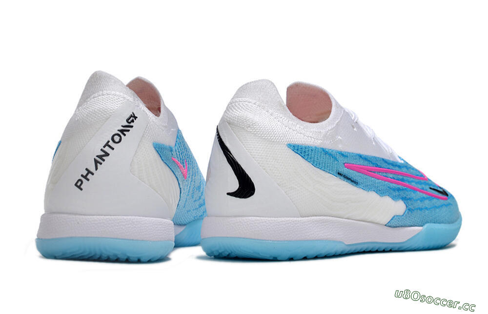 Men's Nike Phantom GX Elite IC Indoor & Futsal Low-Tops Football Shoes - Blue/White/Pink 6