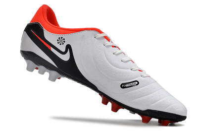 Men's Nike Tiempo Legend 10 Academy AG Artificial Grass Low-Tops Football Boots - White/Black/Red