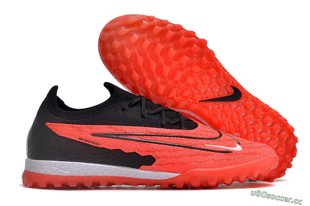 Men's Nike Phantom GX Elite TF Artificial Turf Low-Tops Football Shoes - Red/Black/White 2