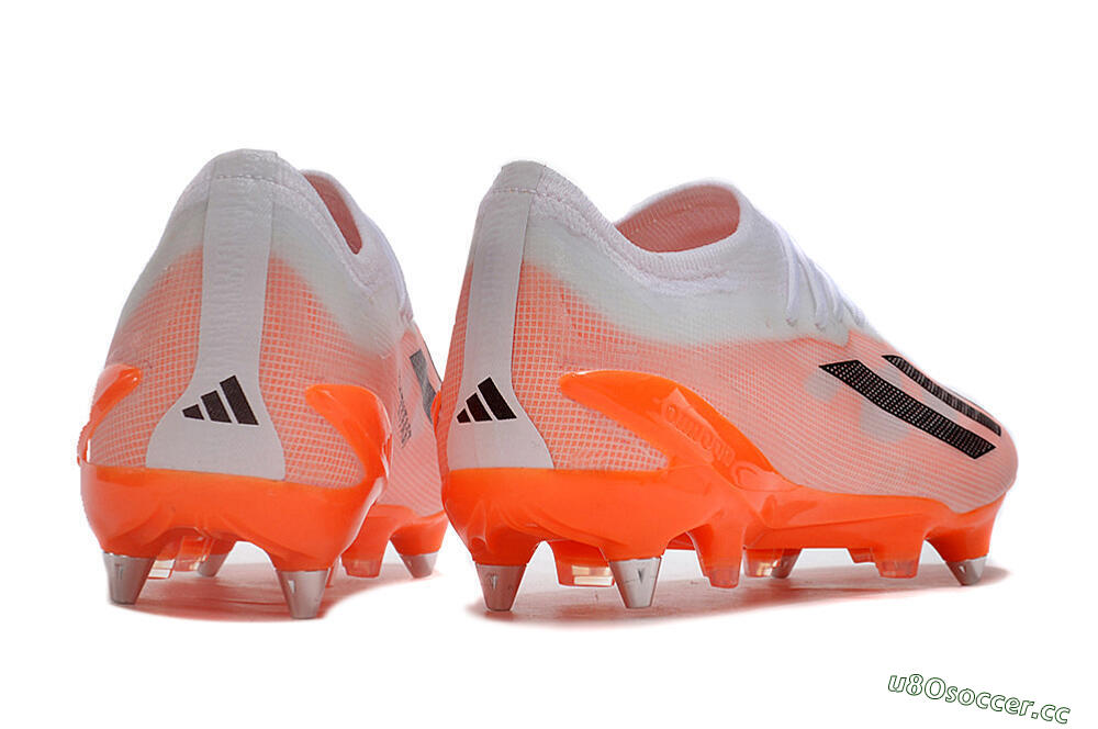 Men's Adidas X Crazyfast.1 SG Soft Ground Low-Tops Football Boots - White/Orange/Black 6