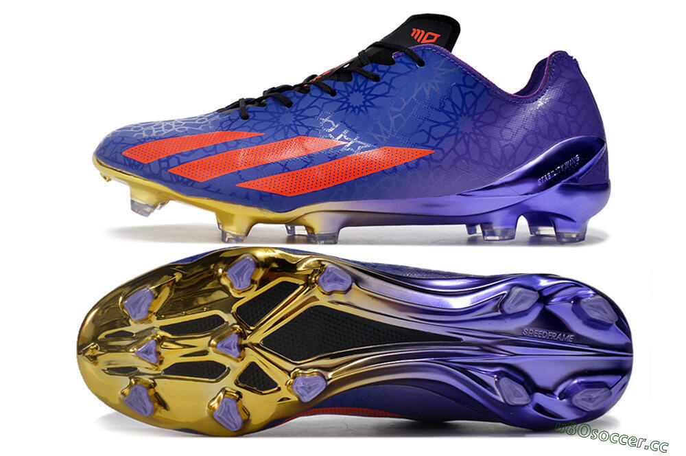 Men's Adidas X Crazyfast.1 FG Firm Ground Low-Tops Football Boots - Blue/Purple/Red 1
