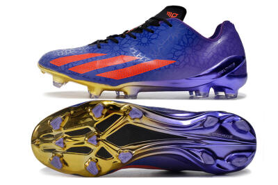 Men's Adidas X Crazyfast.1 FG Firm Ground Low-Tops Football Boots - Blue/Purple/Red