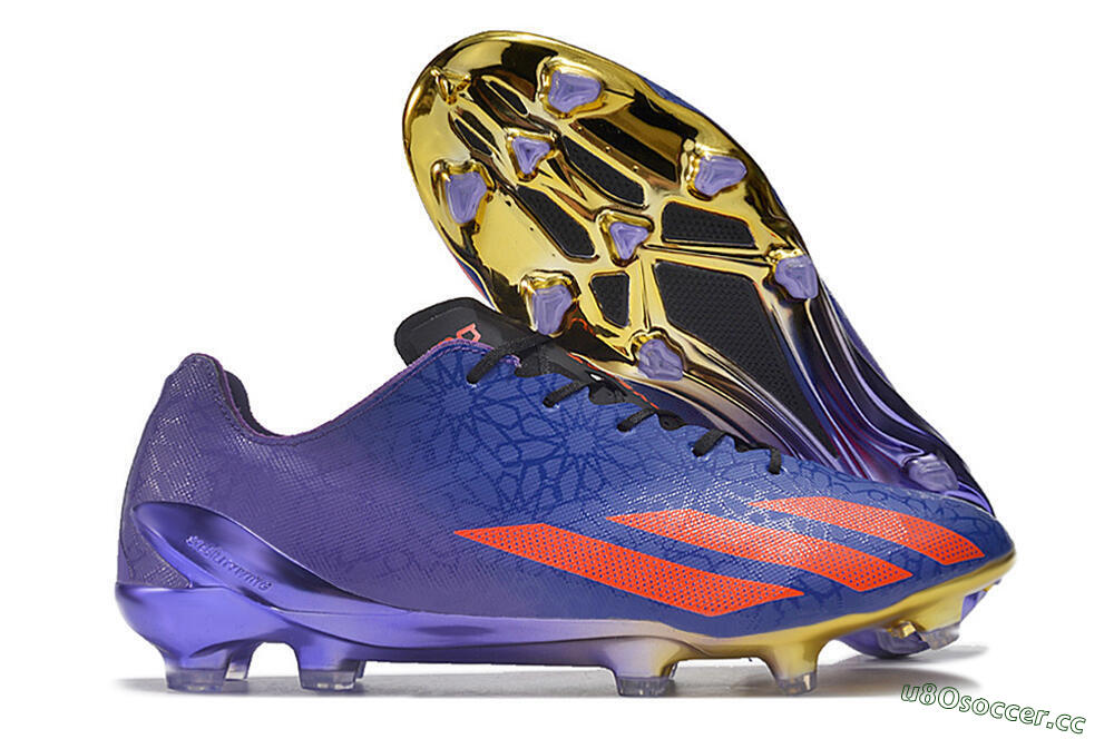 Men's Adidas X Crazyfast.1 FG Firm Ground Low-Tops Football Boots - Blue/Purple/Red 2