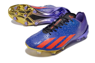 Men's Adidas X Crazyfast.1 FG Firm Ground Low-Tops Football Boots - Blue/Purple/Red