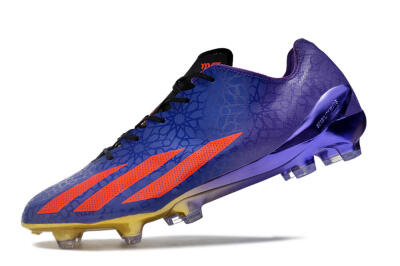 Men's Adidas X Crazyfast.1 FG Firm Ground Low-Tops Football Boots - Blue/Purple/Red
