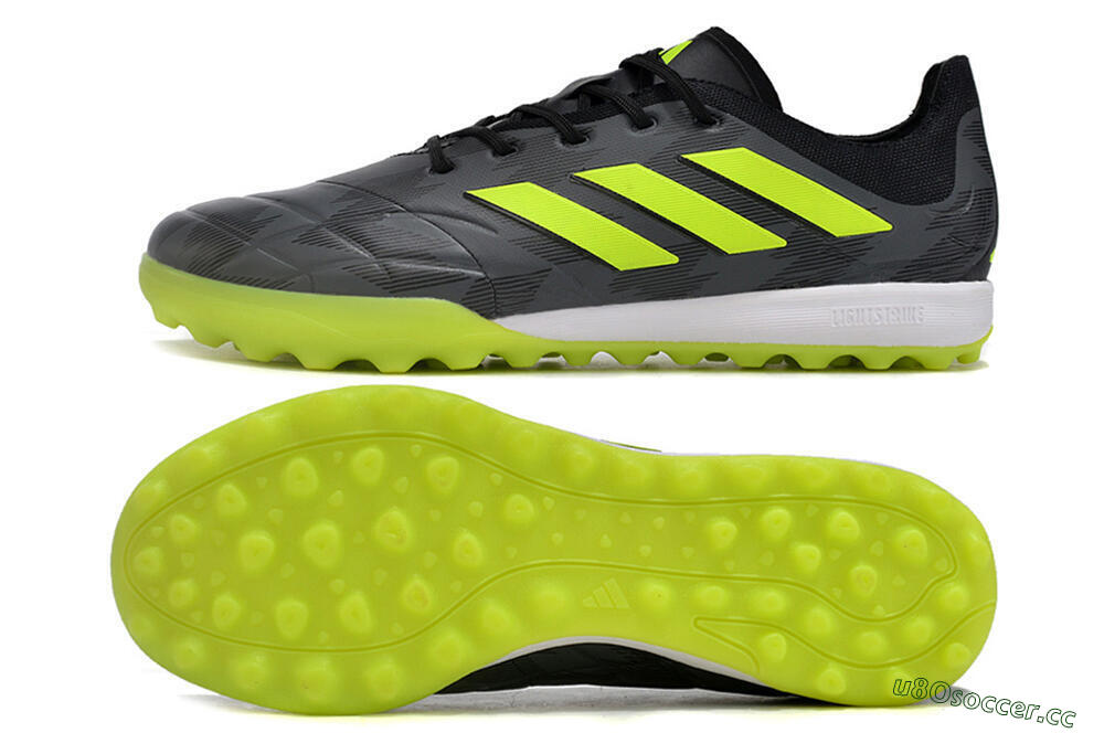 Men's Adidas Copa Pure.3 TF Artificial Turf Low-Tops Football Shoes - Black/Yellow/White 1