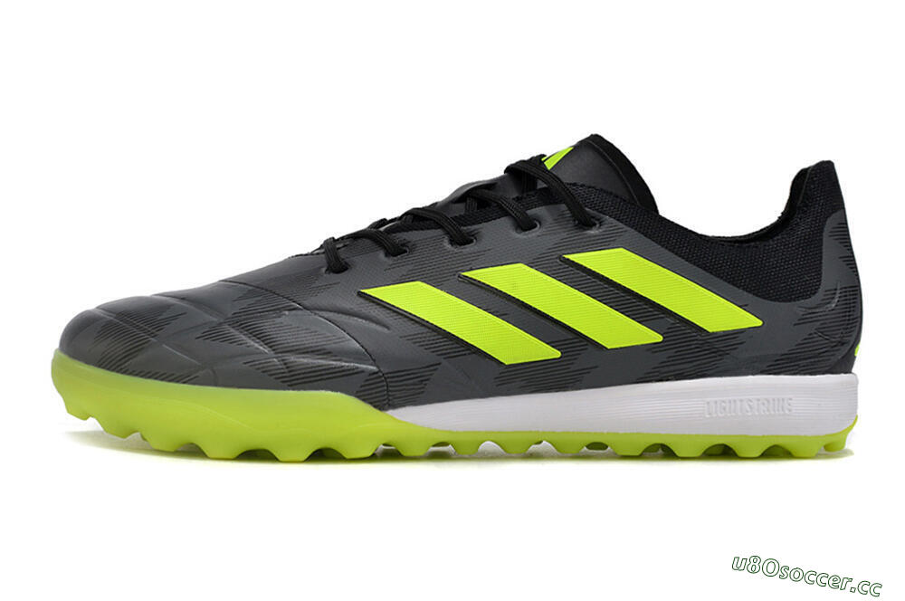 Men's Adidas Copa Pure.3 TF Artificial Turf Low-Tops Football Shoes - Black/Yellow/White 0