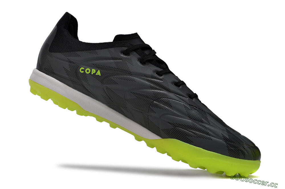 Men's Adidas Copa Pure.3 TF Artificial Turf Low-Tops Football Shoes - Black/Yellow/White 4