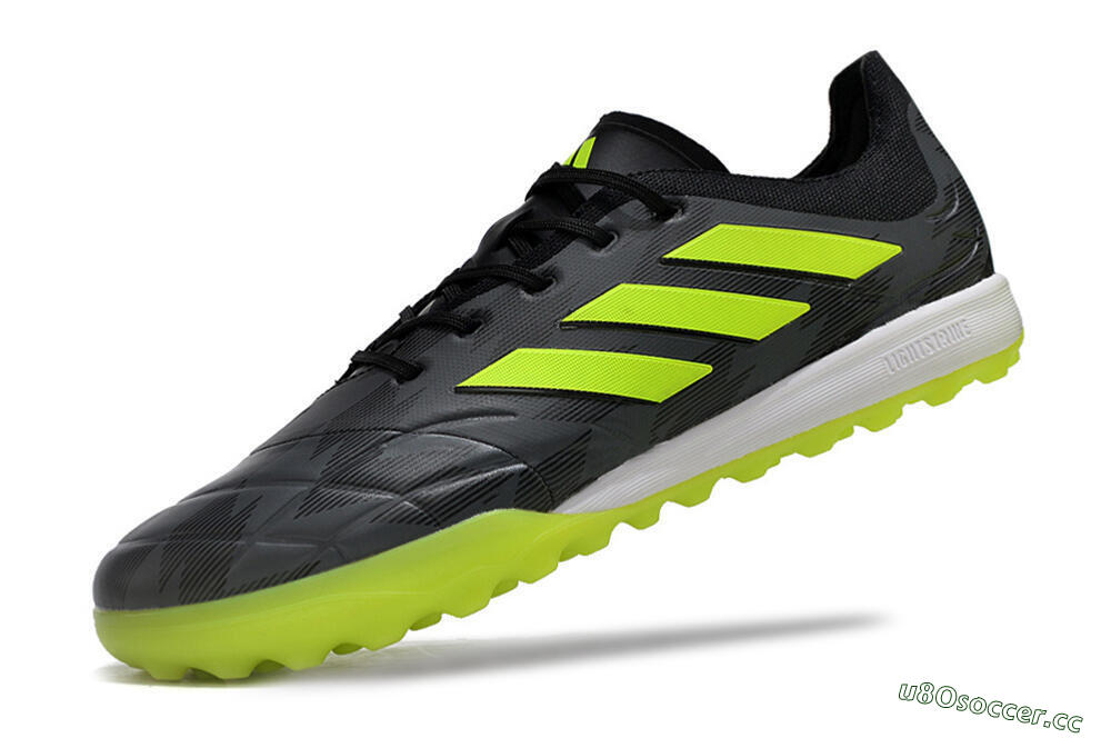 Men's Adidas Copa Pure.3 TF Artificial Turf Low-Tops Football Shoes - Black/Yellow/White 5
