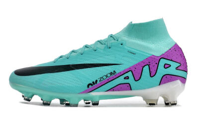Men's Nike Air Zoom Mercurial Superfly 9 Elite AG Artificial Grass High-Tops Football Boots - Blue/Purple/Black
