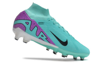 Men's Nike Air Zoom Mercurial Superfly 9 Elite AG Artificial Grass High-Tops Football Boots - Blue/Purple/Black