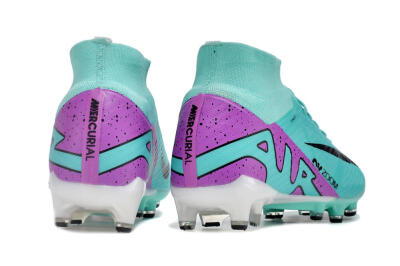Men's Nike Air Zoom Mercurial Superfly 9 Elite AG Artificial Grass High-Tops Football Boots - Blue/Purple/Black