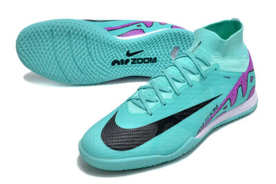Men's Nike Air Zoom Mercurial Superfly 9 Elite IC Indoor & Futsal High-Tops Football Shoes - Blue/Purple/Black