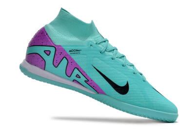 Men's Nike Air Zoom Mercurial Superfly 9 Elite IC Indoor & Futsal High-Tops Football Shoes - Blue/Purple/Black