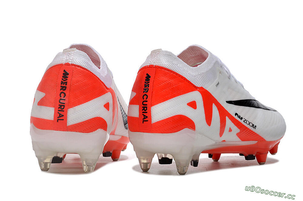 Men's Nike Air Zoom Mercurial Vapor 15 Elite SG Soft Ground Low-Tops Football Boots - White/Black/Red 6