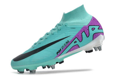 Men's Nike Air Zoom Mercurial Superfly 9 Elite SG Soft Ground High-Tops Football Boots - Blue/Purple/Black