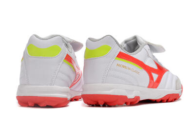 Men's Mizuno Morelia Classic TF Artificial Turf Low-Tops Football Shoes - White/Red/Green